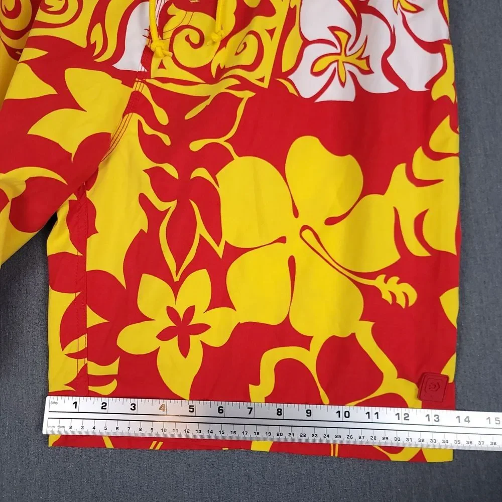 Ocean Pacific OP‎ Shorts Mens XL (Fits 34x10) Hawaiian Baggy Lined Swim Trunks